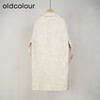 oldcolour秋冬款气质百搭厚实格子长款毛呢外套女GL41048929 商品缩略图1