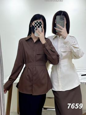 07659/5077#腰带衬衫