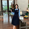 奢姿大码女装2024秋季假两件时尚学院风裙子胖妹妹气质翻领连衣裙9943890198 商品缩略图4