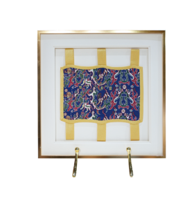 五星出东方利中国 蜀锦画框