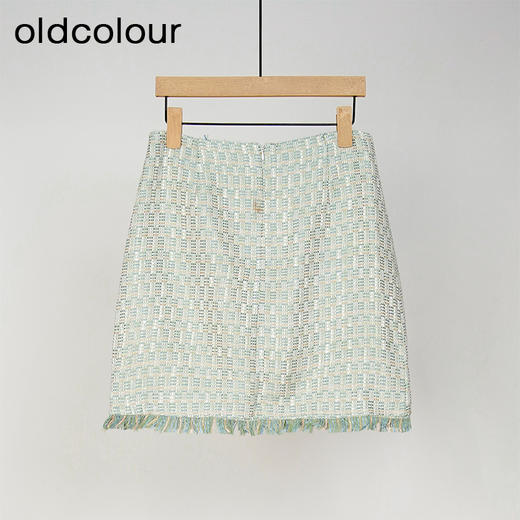 oldcolour小清新高腰百搭气质流苏短裙女GL31061812 商品图3