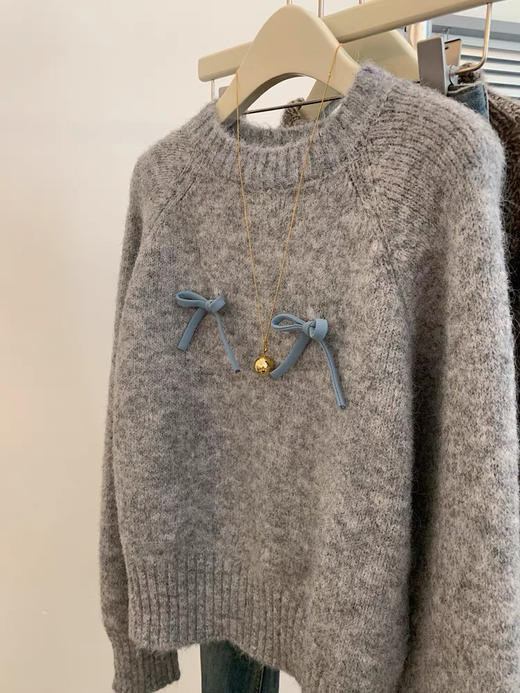 蝴蝶结灰色马海毛 商品图5