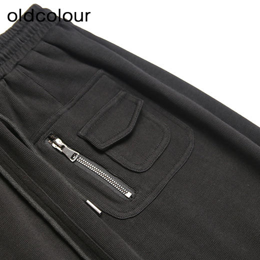 oldcolour秋冬款黑色休闲简约气质百搭松紧腰中长款半身裙女DM45063004 商品图3