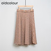 oldcolour春秋款气质百搭高腰咖色格子半身裙DN13063013 商品缩略图0