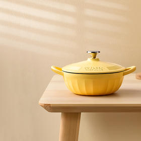 北鼎（Buydeem）24CM珐琅锅铸铁锅 黄色【HSZB10.0】