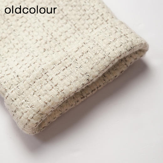 oldcolour秋冬款气质百搭厚实格子长款毛呢外套女GL41048929 商品图4
