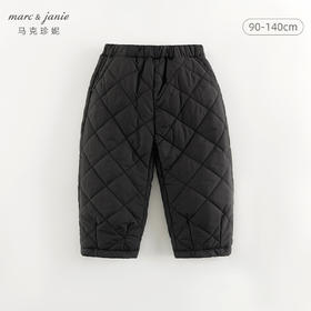 【校服神器】马克珍妮男女童复古菱格夹棉棉裤儿童裤子冬装241393