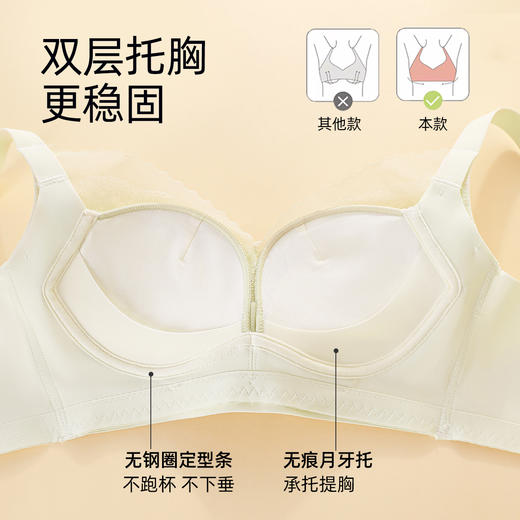 熳洁儿 无钢圈内衣小胸聚拢不空杯显大文胸法式蕾丝收副乳24761519 商品图1