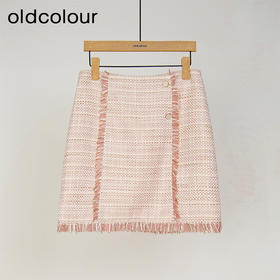 oldcolour小清新高腰百搭气质流苏短裙女GL31061812
