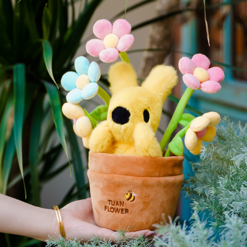 盆栽团团毛绒公仔