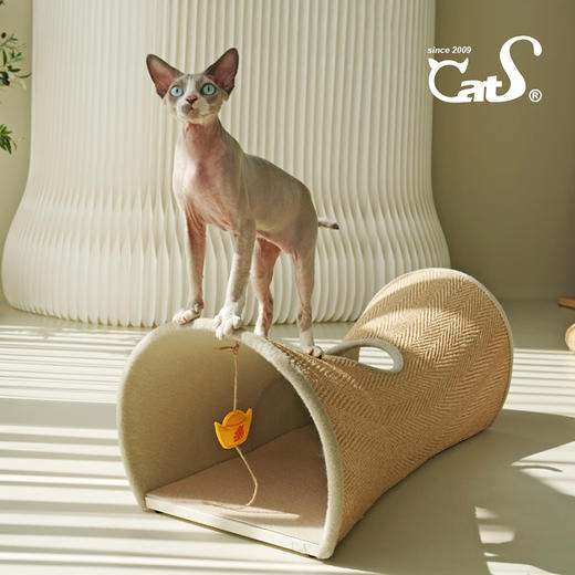 CatS金元宝猫隧道人间烟火系列木制剑麻猫抓板猫玩具多猫大猫适用 商品图2