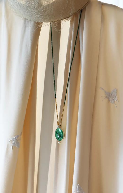 满月 | 珍珠花青挂坠 商品图3