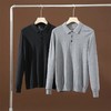 进口澳洲羊毛发热纤维男士薄款简约商务休闲翻领针织羊毛衣 商品缩略图2