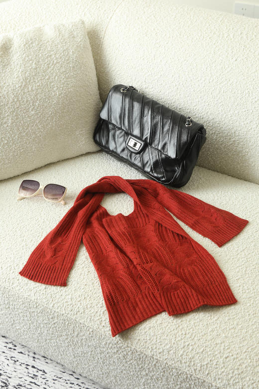 【全羊绒羊毛单品】【秋品】超柔软！柔软100%羊绒围巾、针织帽、披肩、围脖保暖百搭时尚通勤 商品图6