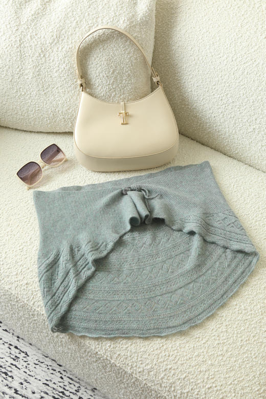 【全羊绒羊毛单品】【秋品】超柔软！柔软100%羊绒围巾、针织帽、披肩、围脖保暖百搭时尚通勤 商品图7