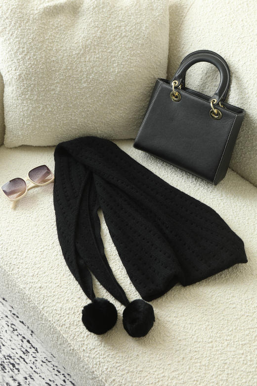 【全羊绒羊毛单品】【秋品】超柔软！柔软100%羊绒围巾、针织帽、披肩、围脖保暖百搭时尚通勤 商品图5