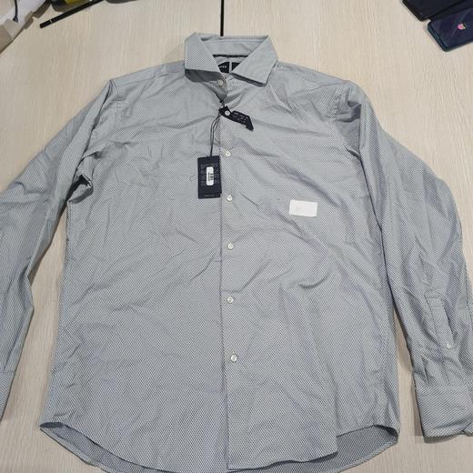 瑕疵HUGO BOSS Performance 男士黑标温莎领弹力商务休闲长袖衬衫 商品图0