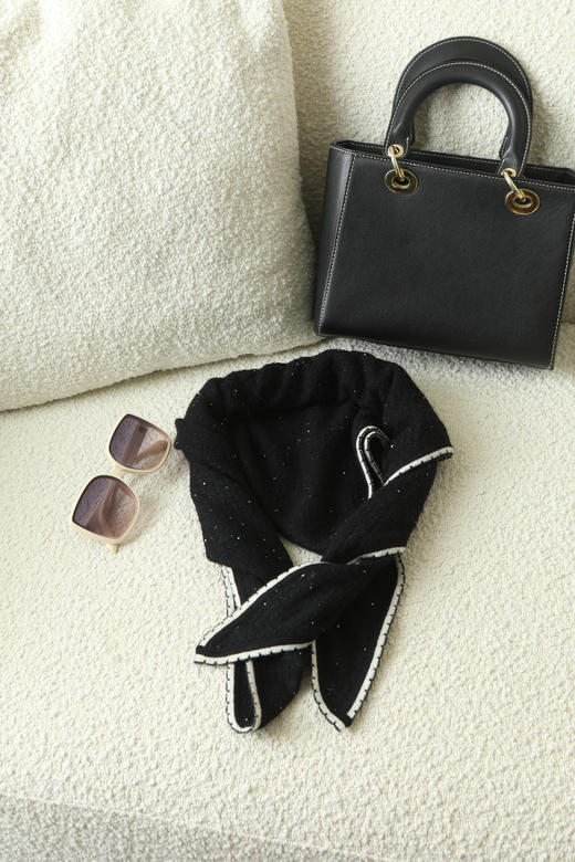 【全羊绒羊毛单品】【秋品】超柔软！柔软100%羊绒围巾、针织帽、披肩、围脖保暖百搭时尚通勤 商品图11