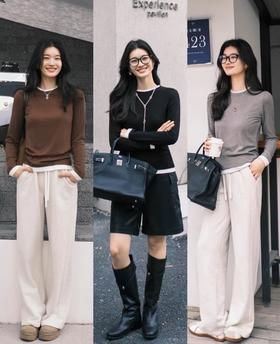 ✨✨✨【美yang同款冬暖摩卡假两件打底衫】❤️❤️ ✅比普通🌸羊毛更保暖❗更柔软❗ ✅260g高弹高密面料，👍👍👍