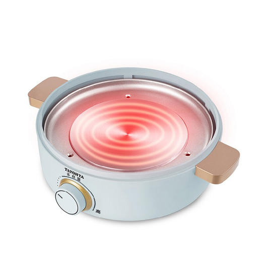 【多样屋专柜】多样屋多功能蓝色电火锅24cm （带火锅盘+煎烤盘）无烟铁板烧烤机烤盘不沾煎锅 商品图8