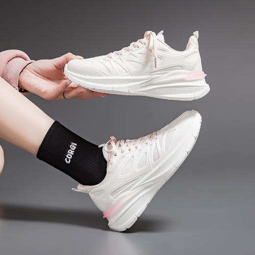 情侣运动鞋女百搭学生跑步鞋男女款轻便白色跑鞋网面女鞋子新款爆款小红书同款 商品图2