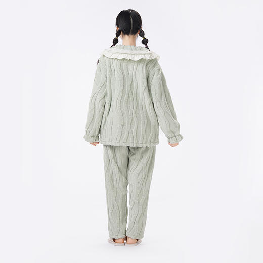 都市丽人睡衣生活家居长袖家居服长毛绒提花厚女士长毛绒套装LHT1S2 商品图3