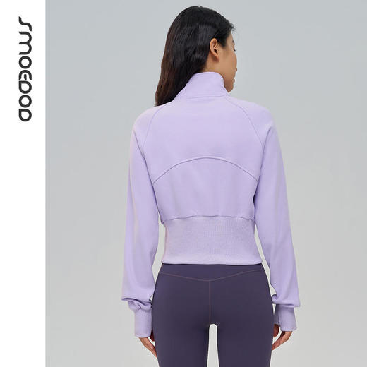 2024秋冬款SMOEDOD/水沐伊朵澳棉抓绒瑜伽外套女秋冬软糯舒适休闲保暖50117 商品图3