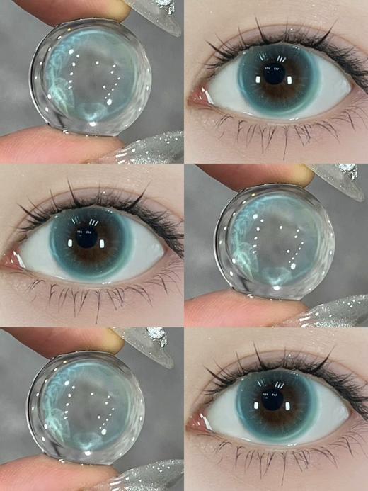 pfgirlcon月抛美瞳 忧蓝画染 14.2mm 商品图0
