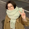冬季纯色加厚马海毛围巾女高级感秋冬款围脖百搭爆款保暖女生披肩新款爆款小红书同款 商品缩略图2