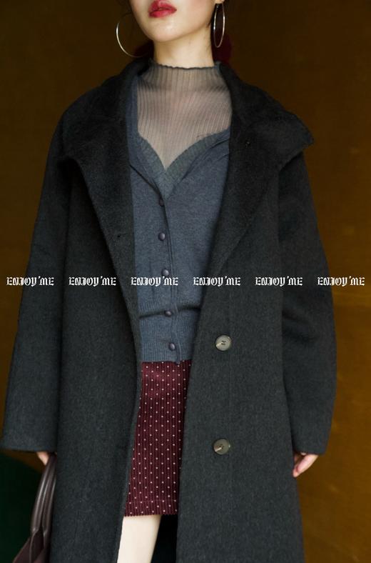 【门店同款】ENJOY冬季柔韧与共月光海面立领排扣大衣 159495842 商品图12