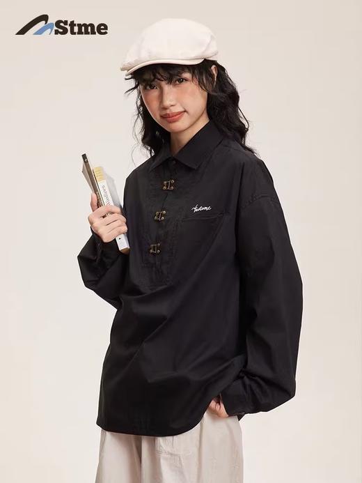 早乙女惠子saotome/STMCS243214/新中式钩扣长袖衬衫 商品图3