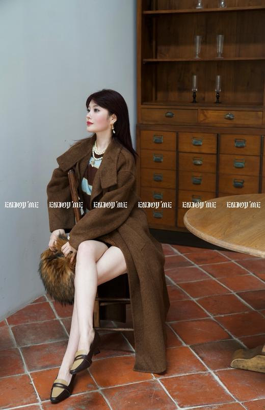 【门店同款】ENJOY冬季柔韧与共立领大衣 159496845 商品图3