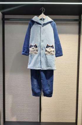 【法兰绒】SCHIESSER德国舒雅男童法兰绒保暖家居套装3B/20301H