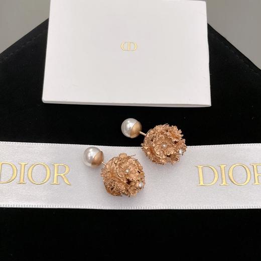 迪奥立体镂空花球珍珠耳钉超美春秋时尚气质花卉*耳环（XTY） 商品图1