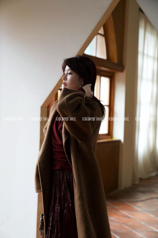 【门店同款】ENJOY冬季柔韧与共玫瑰翻领大衣 159496896 商品图2