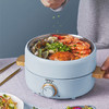 【多样屋专柜】多样屋多功能蓝色电火锅24cm （带火锅盘+煎烤盘）无烟铁板烧烤机烤盘不沾煎锅 商品缩略图1