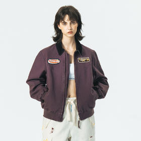 714street美式复古外套男春秋新款翻领上衣潮牌情侣装圣达菲夹克