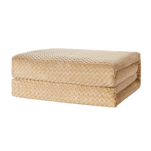 彩虹  上盖电热毯（暖身毯）双面提花法兰绒1.6米*1.3米奶牛驼T1613-T 商品图0