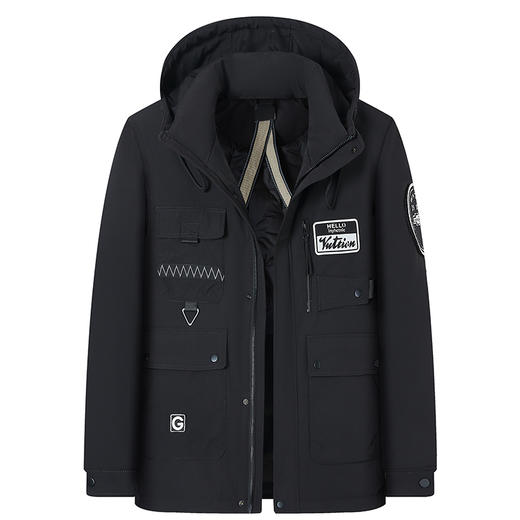 【特大码】【可拆卸帽】【新款DGD】大依优型大码羽绒服90白鸭绒可拆卸帽可双肩背连帽外套休闲胖子大码男休闲宽松加肥加大上衣 商品图3