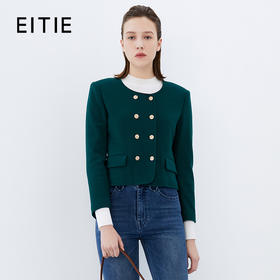 EITIE爱特爱冬季新款时尚毛呢外套女短款大衣7603309