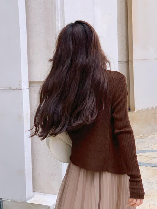 【百图lulu定制】【明月两件套针织衫】竖条纹 显瘦 吊带+开衫 两件套 商品图5