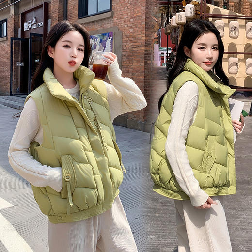 【保暖值5星❗️韩版羽绒棉马甲】冬天满满的安全感，如同裹着被子般舒适，宽松版型百搭显瘦，秋冬新款棉衣，气质宽松轻薄背心，时尚坎肩马夹L 商品图7