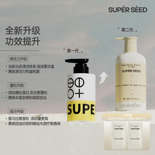 【新版升级】超级种子SUPERSEED雪松头皮洗发水 清洁蓬松控油去屑柔顺洗发露 温和干净配方无硅油 300g/瓶 商品图0