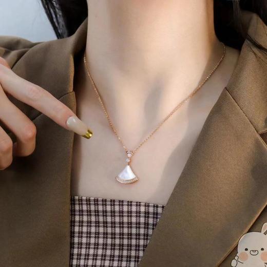 宝格丽扇子项链，925银镀18K金材质，厚金电镀！质感和保色都是一流的！（SJ） 商品图1