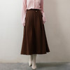 玳莎斜腰袢设计感A字半身裙2024秋冬新款美拉德法式复古显瘦伞裙  ED34301 商品缩略图0