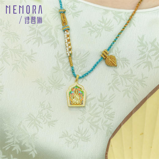 【热卖臻品】守护系列 黄金观音菩萨/文殊菩萨吊坠 足金钻石挂坠气质女士礼物MEMORA诗普琳LP440001、LP440101 商品图3