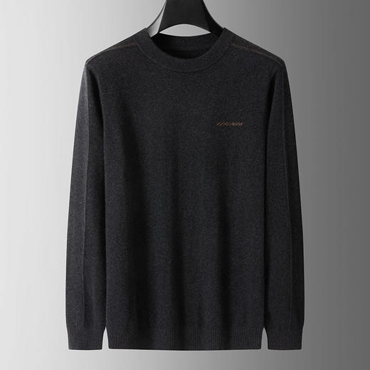 【100%羊毛】【新款DPS】大依优型大码男装羊毛衫100%绵羊毛针织衫打底线衣套头纯色上衣男士胖子 商品图2