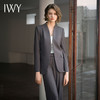 IWY/秋冬新款深灰色西装套装女系带西服外套休闲上班白领职业C14230+P34230 商品缩略图3