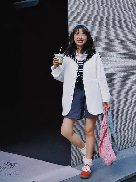 LIVINGTOWN/LT鱼骨纹厚重棉质衬衫 商品图2