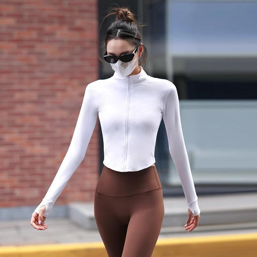 beemen经典拉链显瘦运动外套 小短款更显高  小细腰臀更翘 商品图3